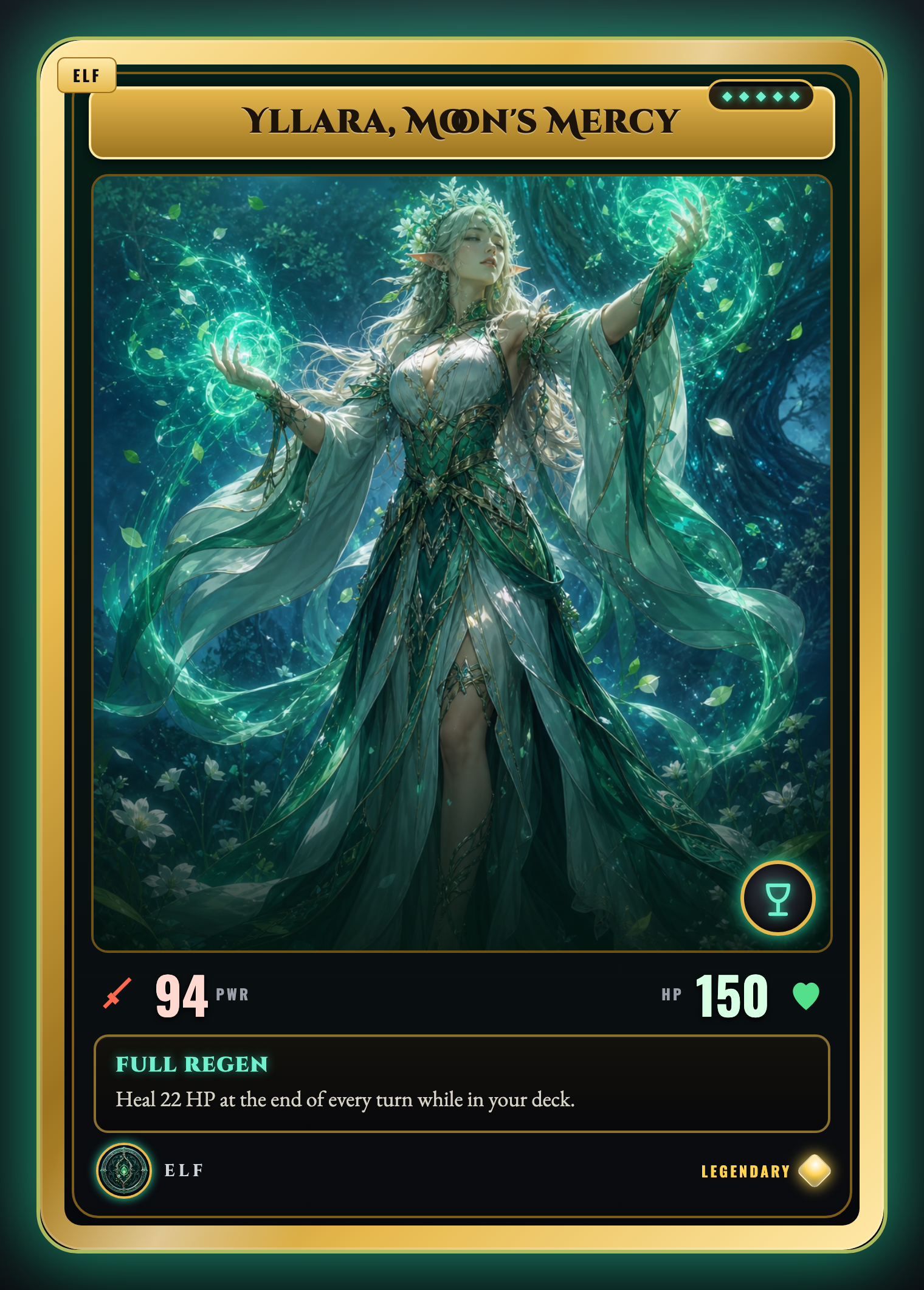 Yllara, Moon's Mercy — an Elf Legendary card