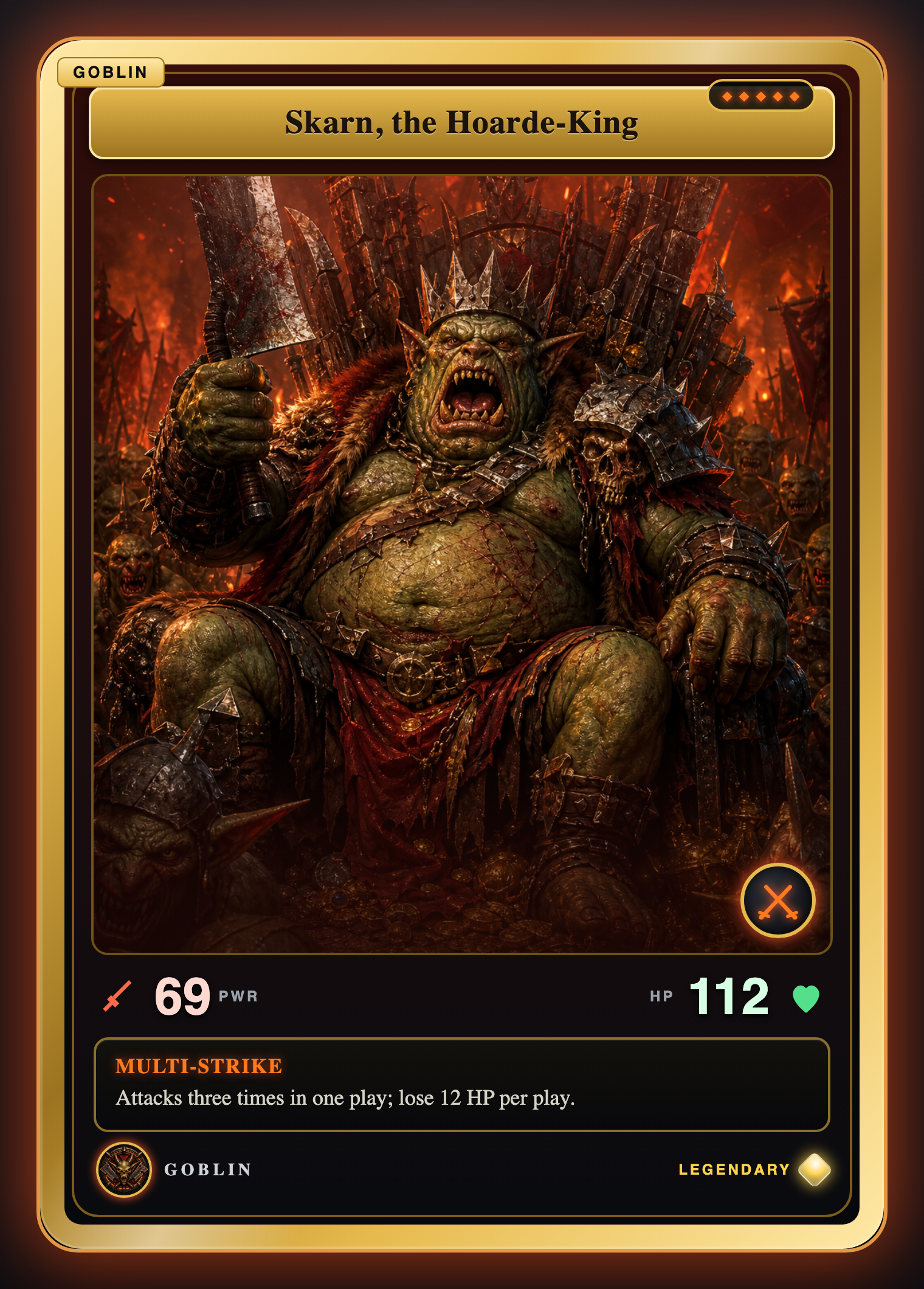 A Legendary-rarity forged card
